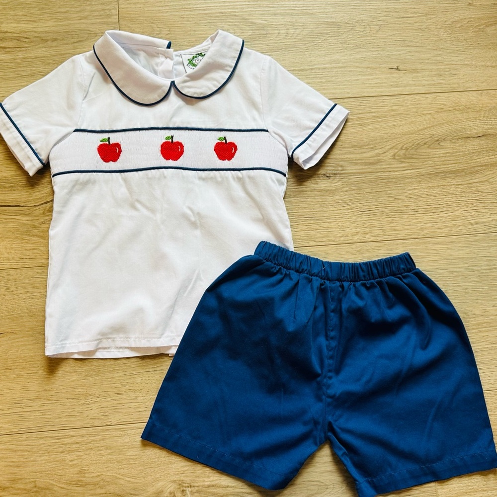Back to school smocked set